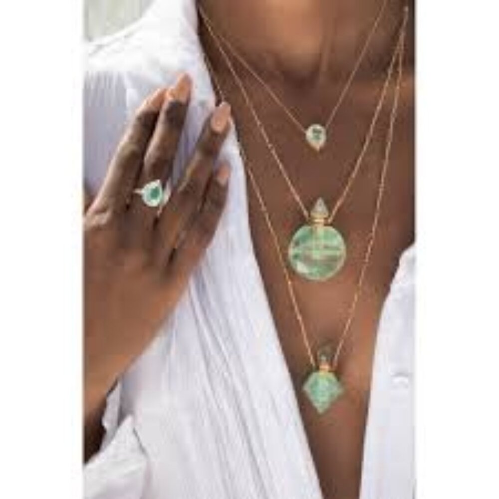 Danielle Gerber Potion in a Bottle Necklace - Green Fluorite